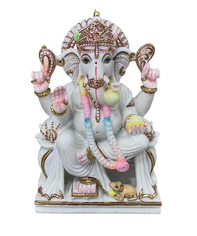 Majestic Marble Shri Ganesha — Remover of All Obstacles thumbnail 9