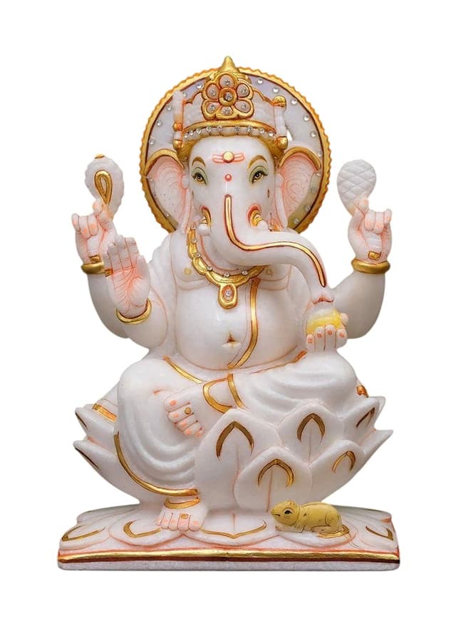 Majestic Marble Shri Ganesha — Remover of All Obstacles thumbnail 4
