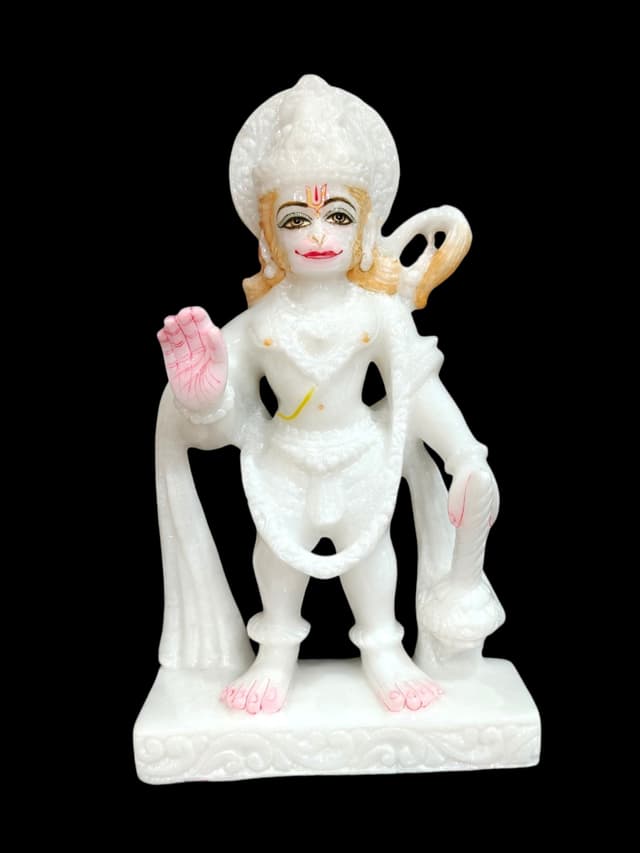 Majestic Marble Shri Hanuman — The Devotee of Infinite Strength thumbnail 7