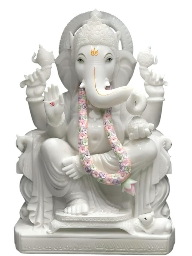 Majestic Marble Shri Ganesha — Remover of All Obstacles thumbnail 11