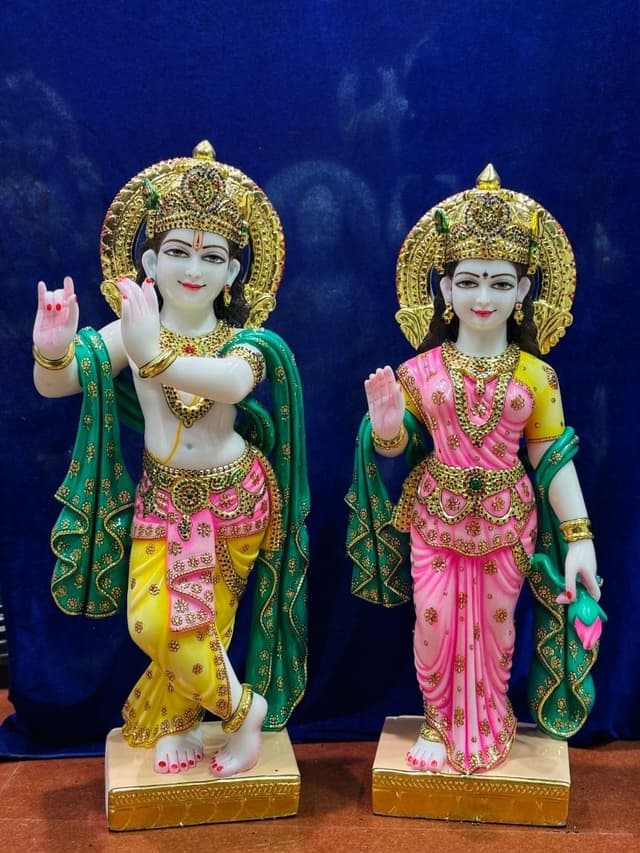 Eternal Marble Radha Krishna — The Divine Lovers of Vrindavan thumbnail 2