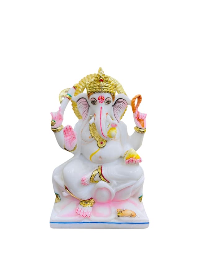 Majestic Marble Shri Ganesha — Remover of All Obstacles thumbnail 5