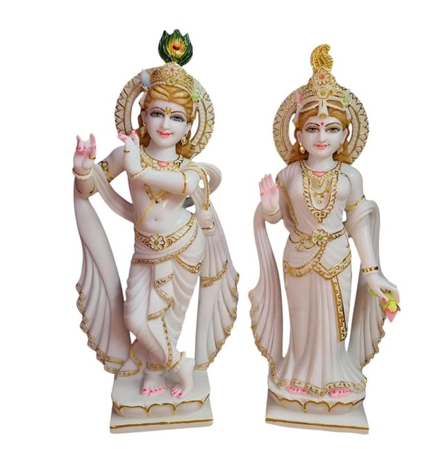 Eternal Marble Radha Krishna — The Divine Lovers of Vrindavan thumbnail 12