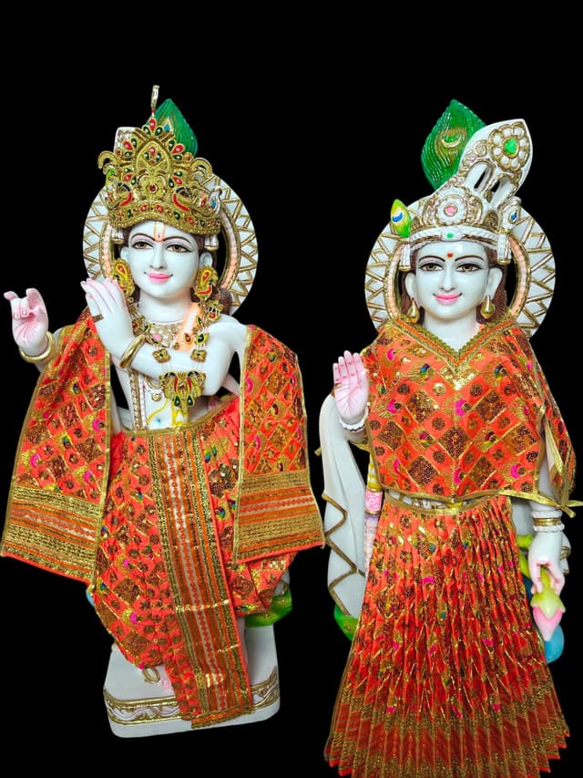 Eternal Marble Radha Krishna — The Divine Lovers of Vrindavan thumbnail 15
