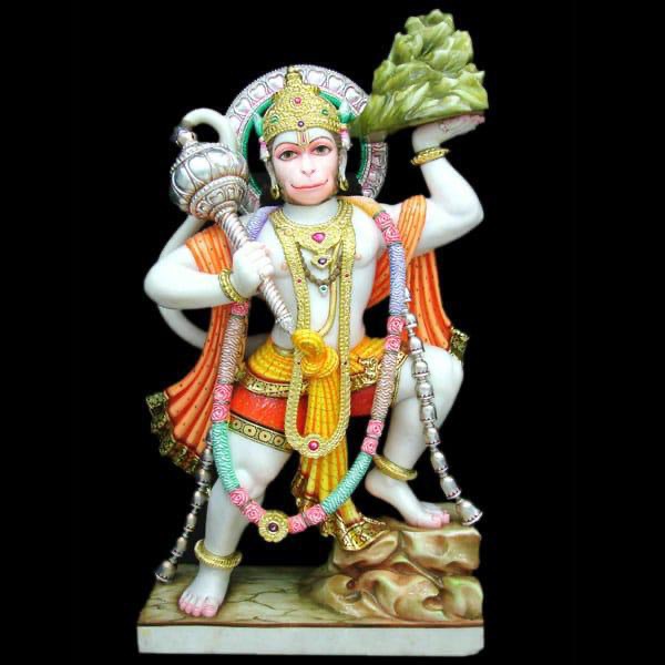 White Marble Hanuman Statue