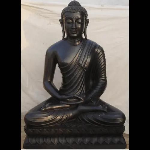 Black Marble Buddha Statue