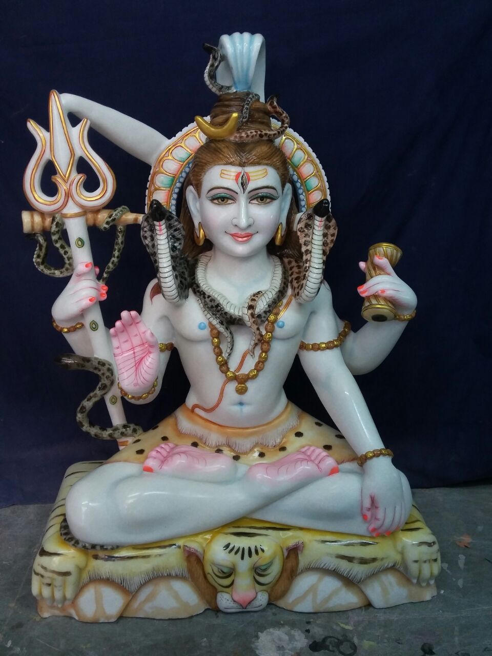 Marble Mahadev Statue