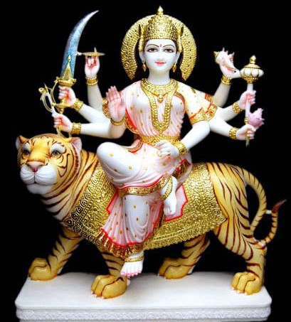 Marble Durga Maa Statue