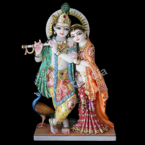 Marble Radha And Krsihna Statue