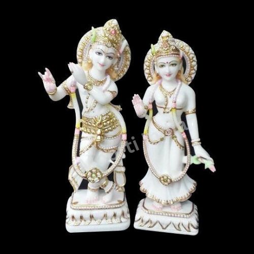 White Marble Radha Krsihna Moorti