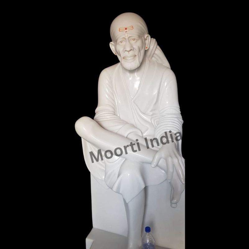 White Marble Sai Baba Statue