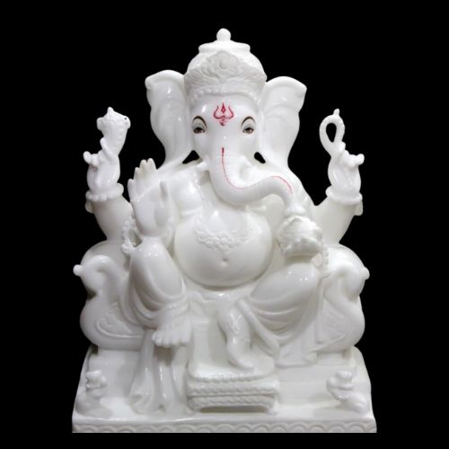 White marble Ganesh Ji Statue