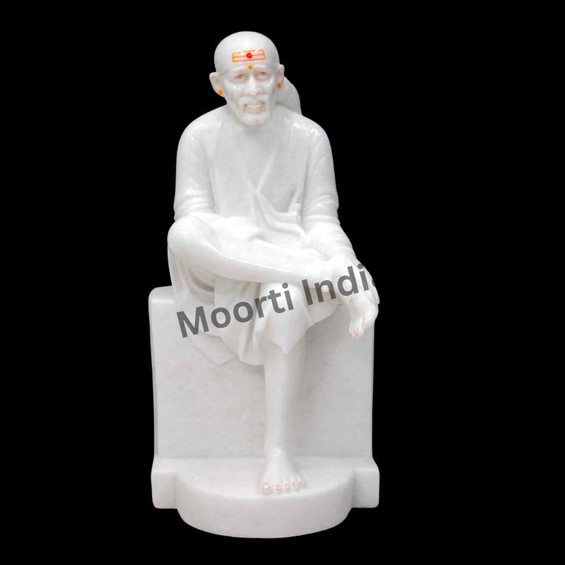 White Marble Sai Baba Lord Statue