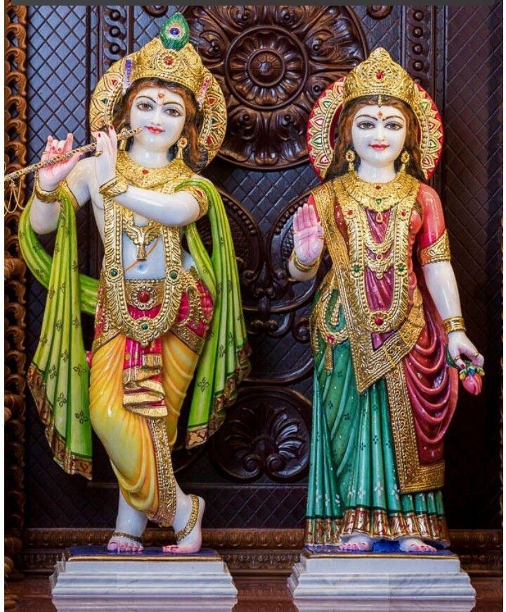 Eternal Marble Radha Krishna — The Divine Lovers of Vrindavan View