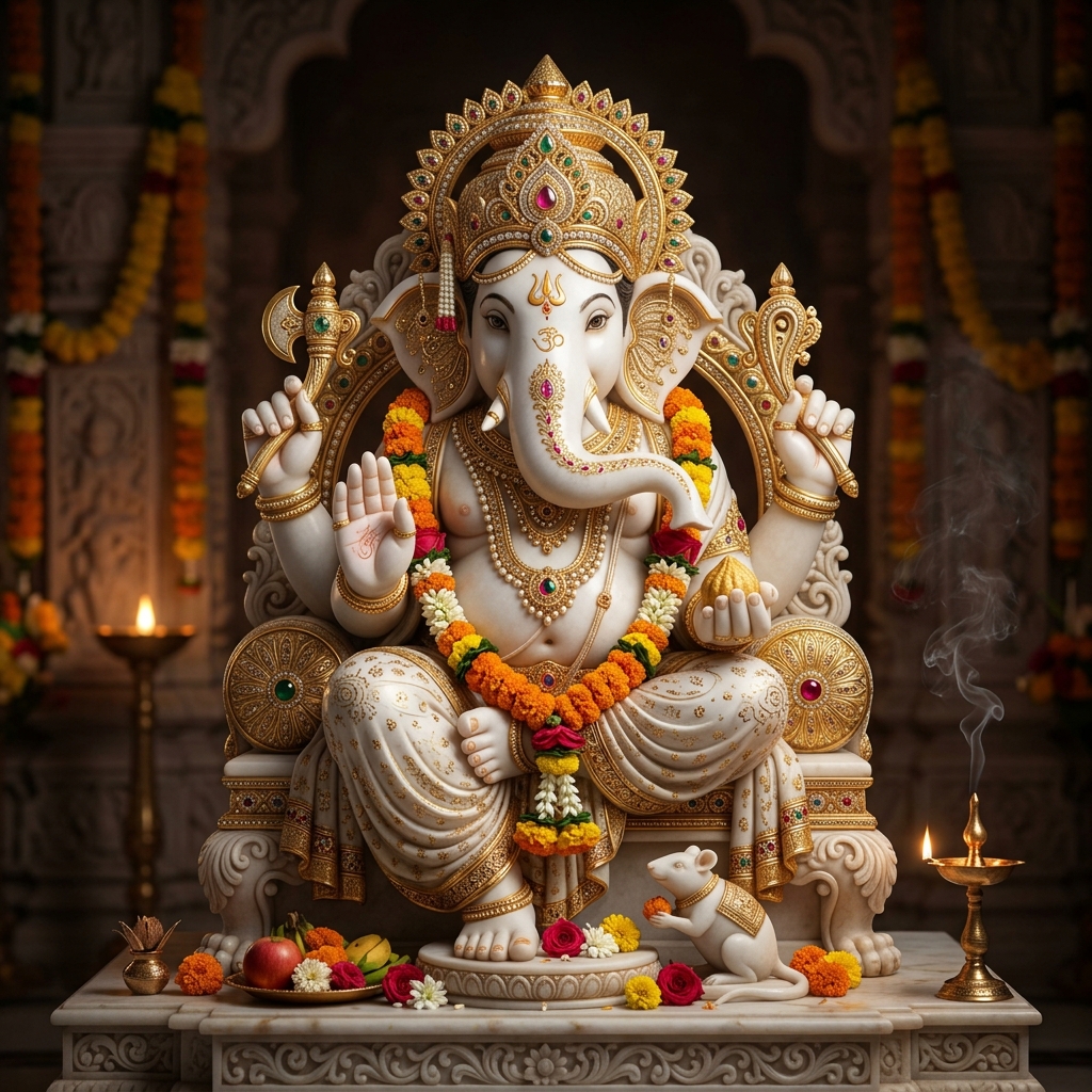Hindu Deity in Marble